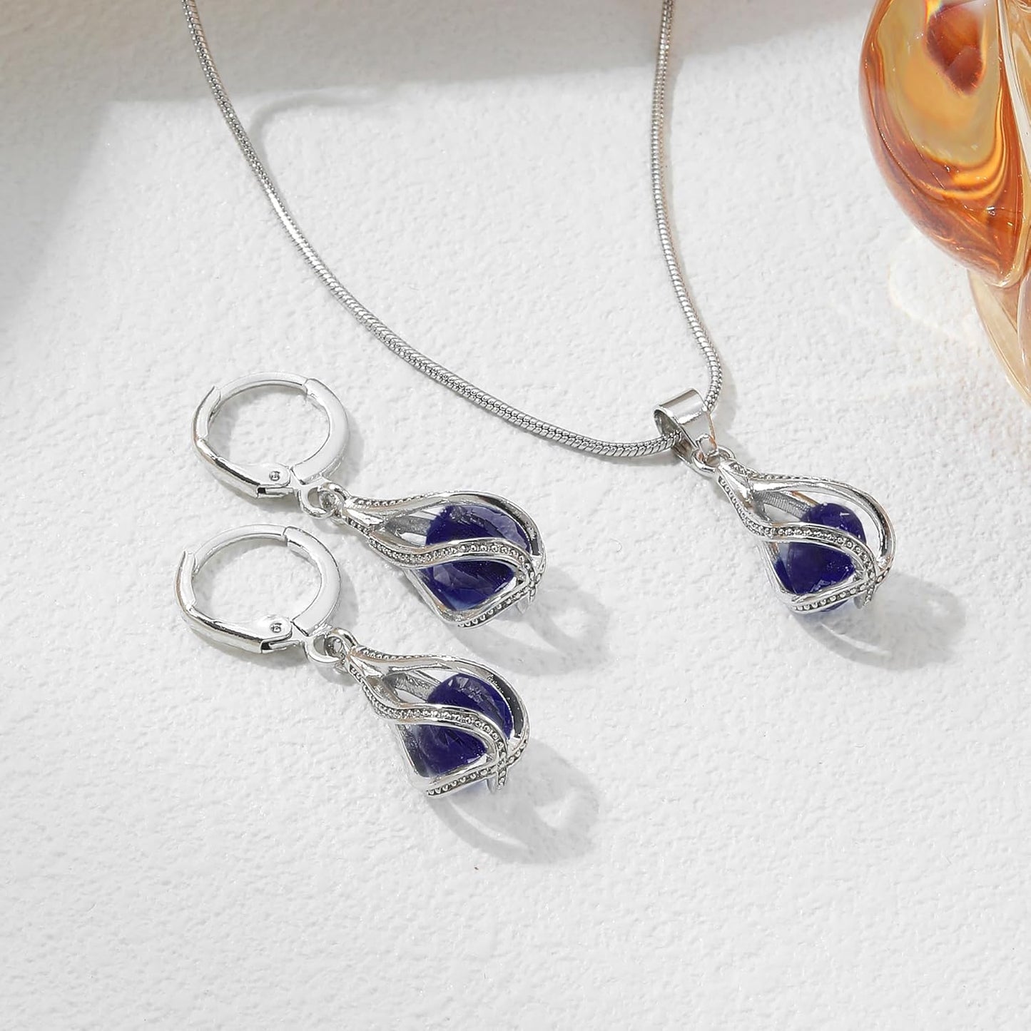 Silver Jewelry Sets for Women Rhinestone