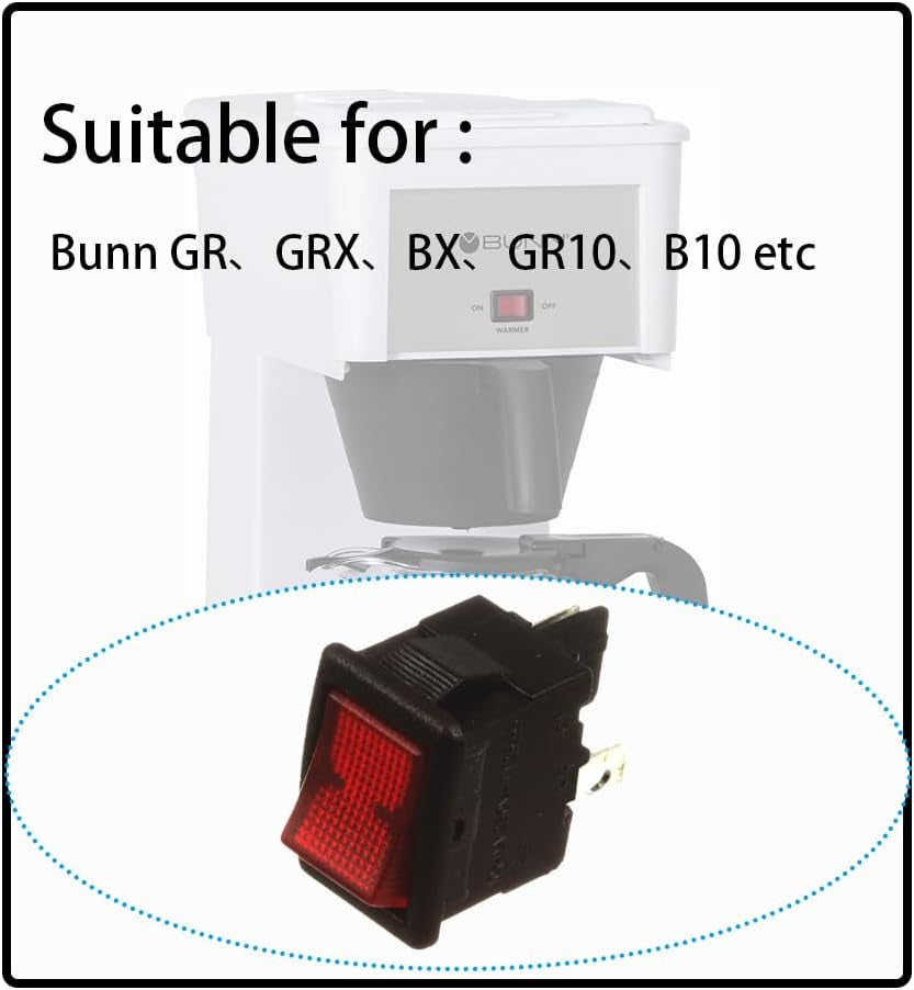 2 Pcak 20316.0001 Suitable for Household Appliance Switch for Bunn Home Model Coffee Brewers B10 BX GRX GRX-B GR10 (New Upgrade)