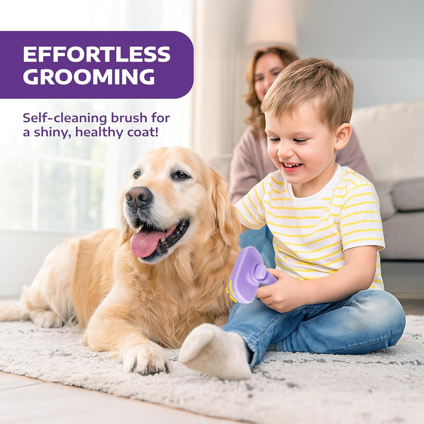Self Cleaning Slicker Brush for Dogs and Cats