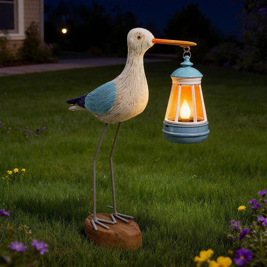 Solar Seagull Statues for Garden
