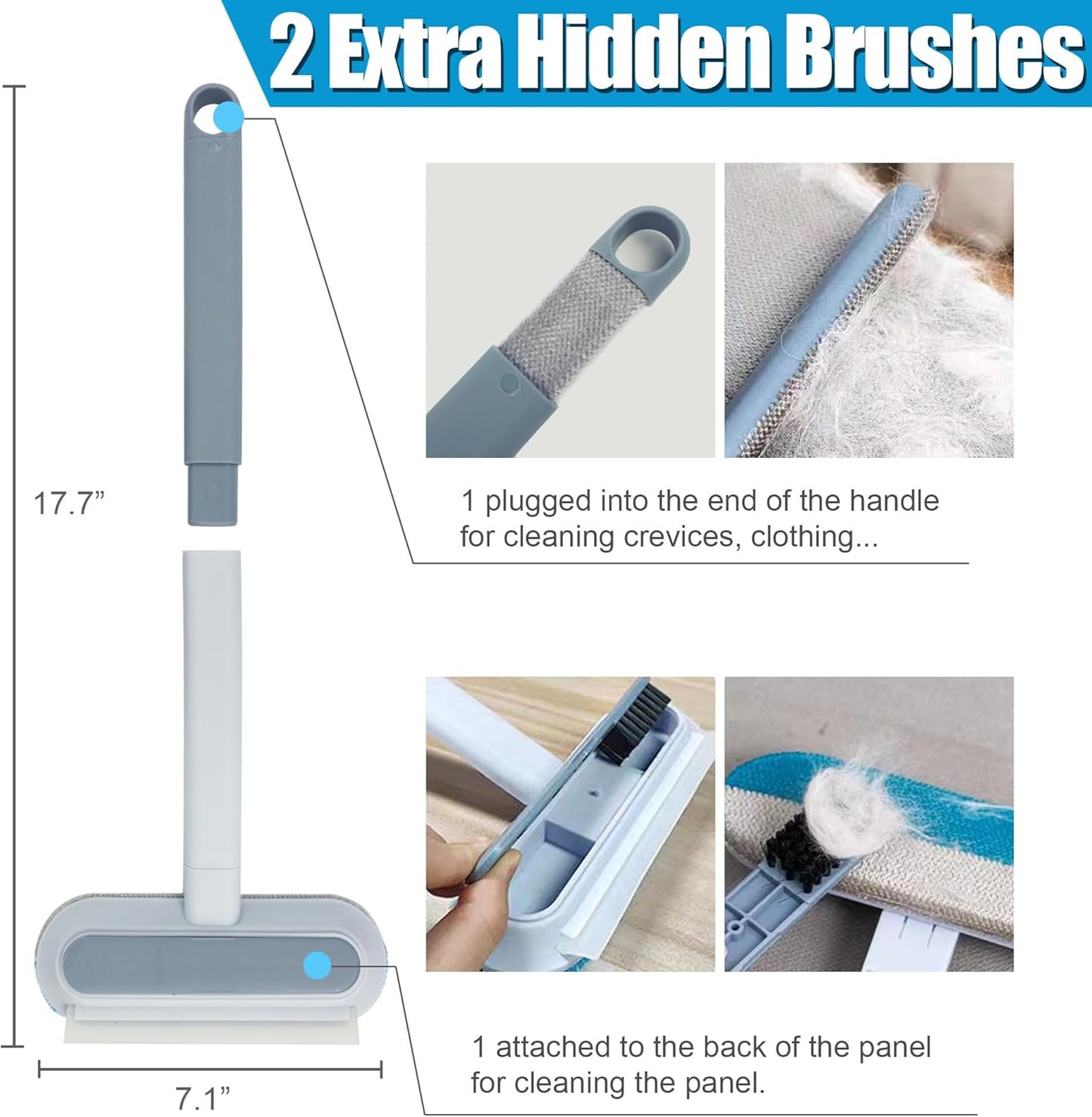 Pet Hair Removal Tool 2 Pieces, Dog and Cat Hair Remover