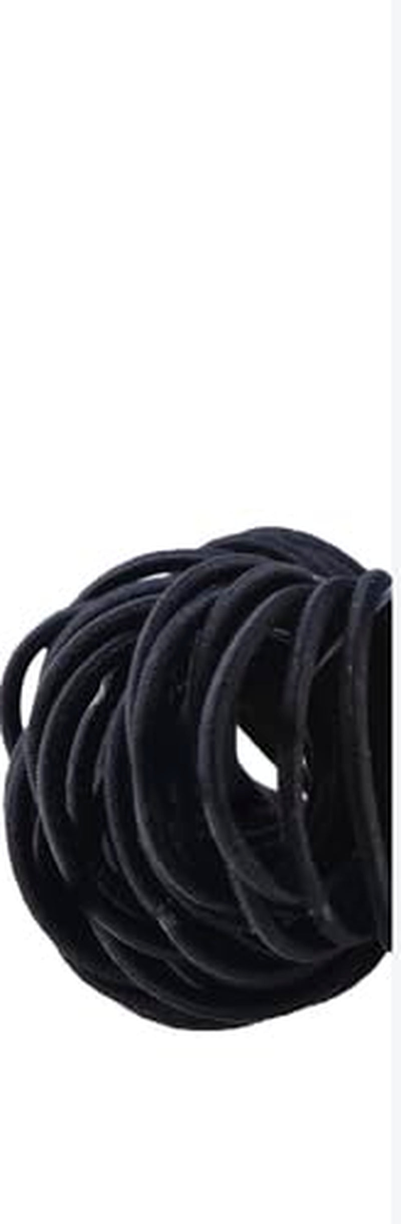 Ouchless Hair Elastics, Black, 36 Count (Pack of 1)