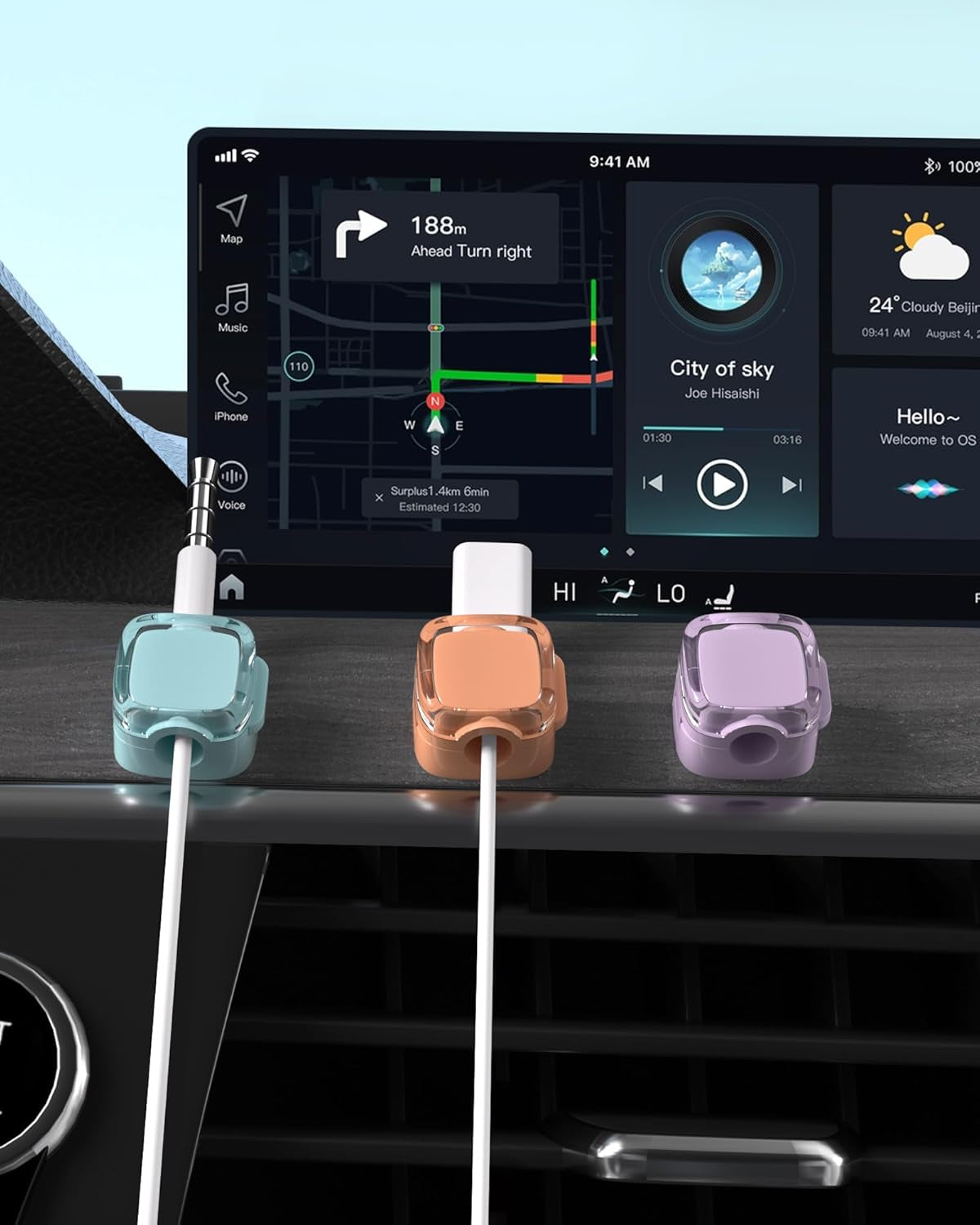 Magnetic Cable Clips, Adjustable Cord Holder