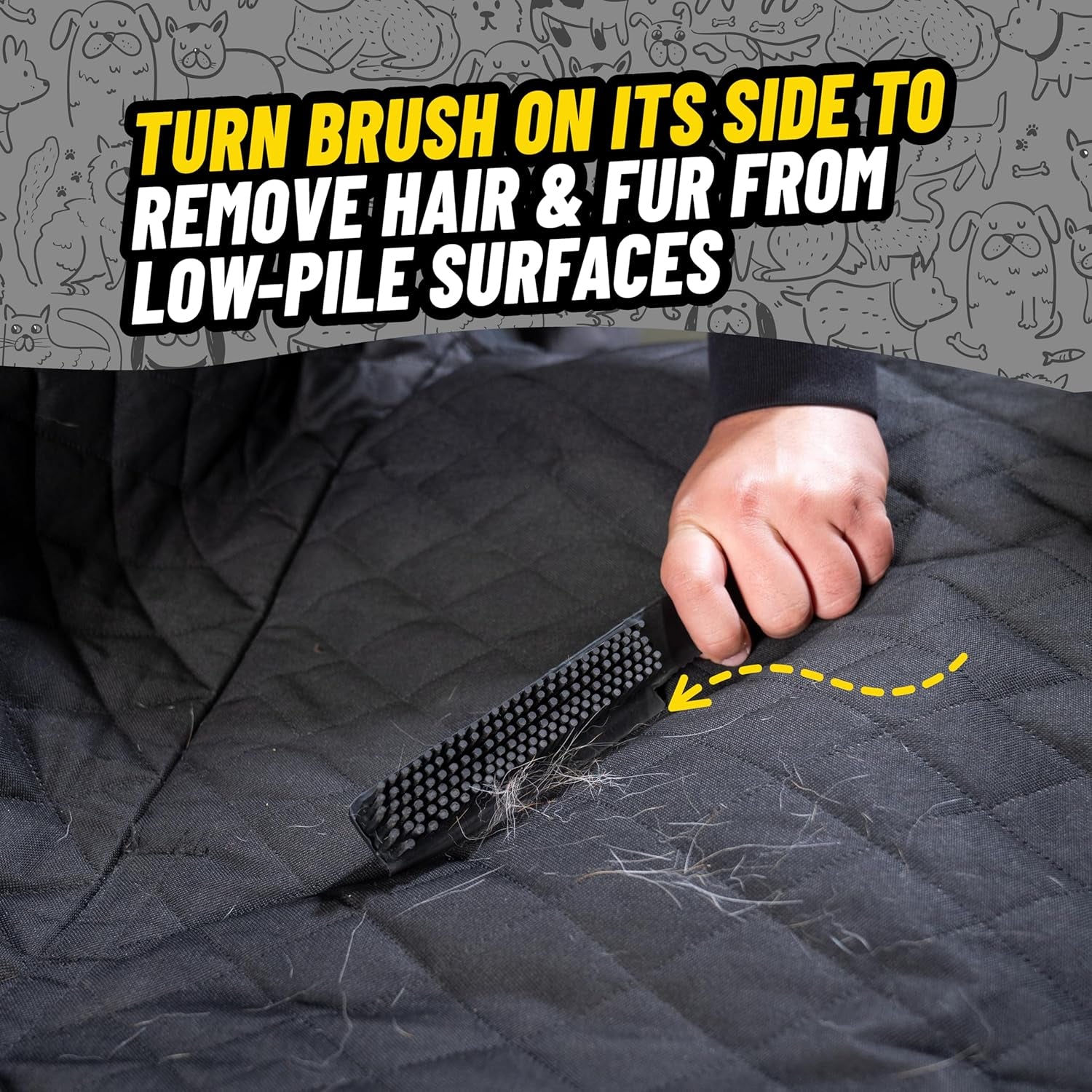 Professional Rubber Pet Hair Removal Brush