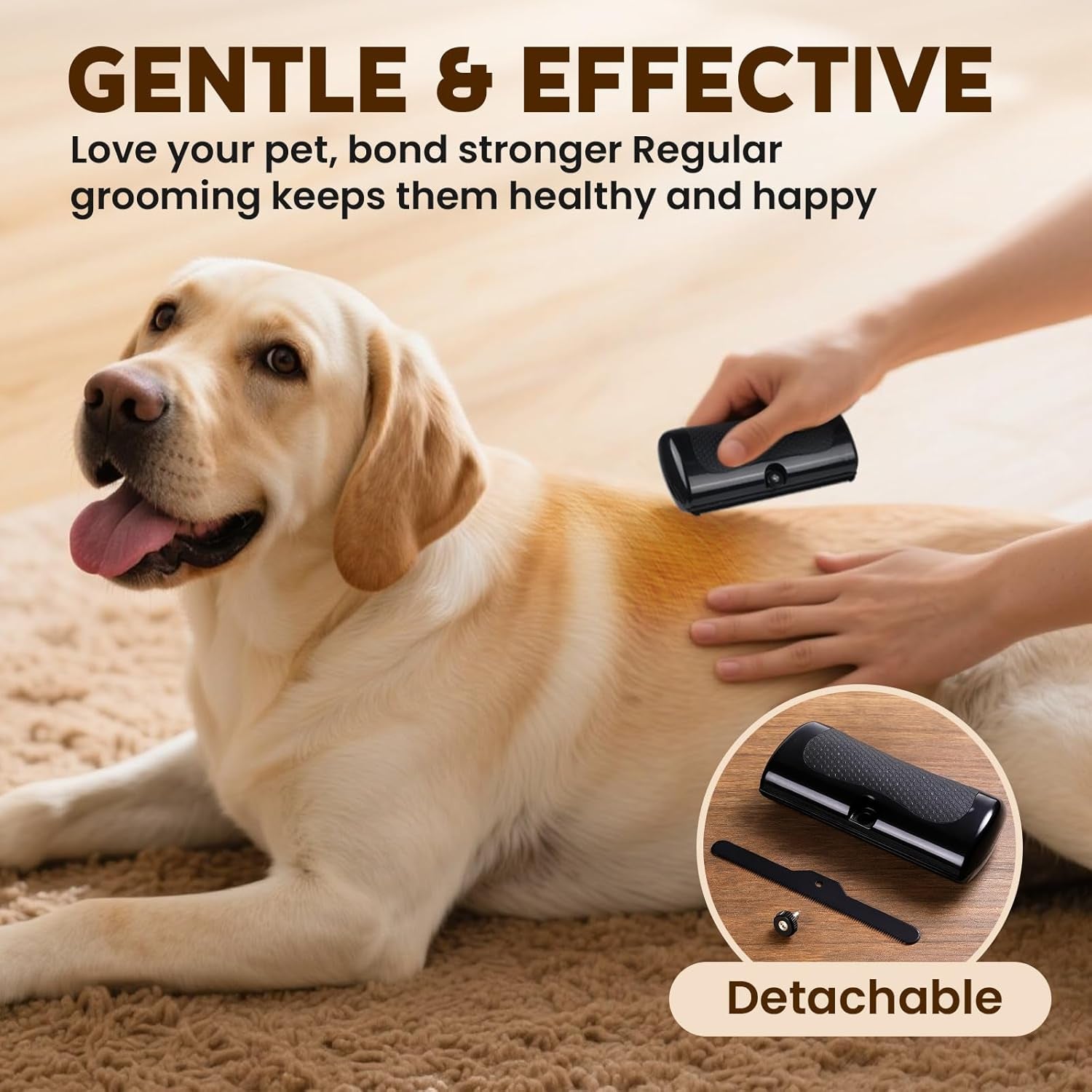 Deshedding Dog Brush & Pet Hair Remover Comb