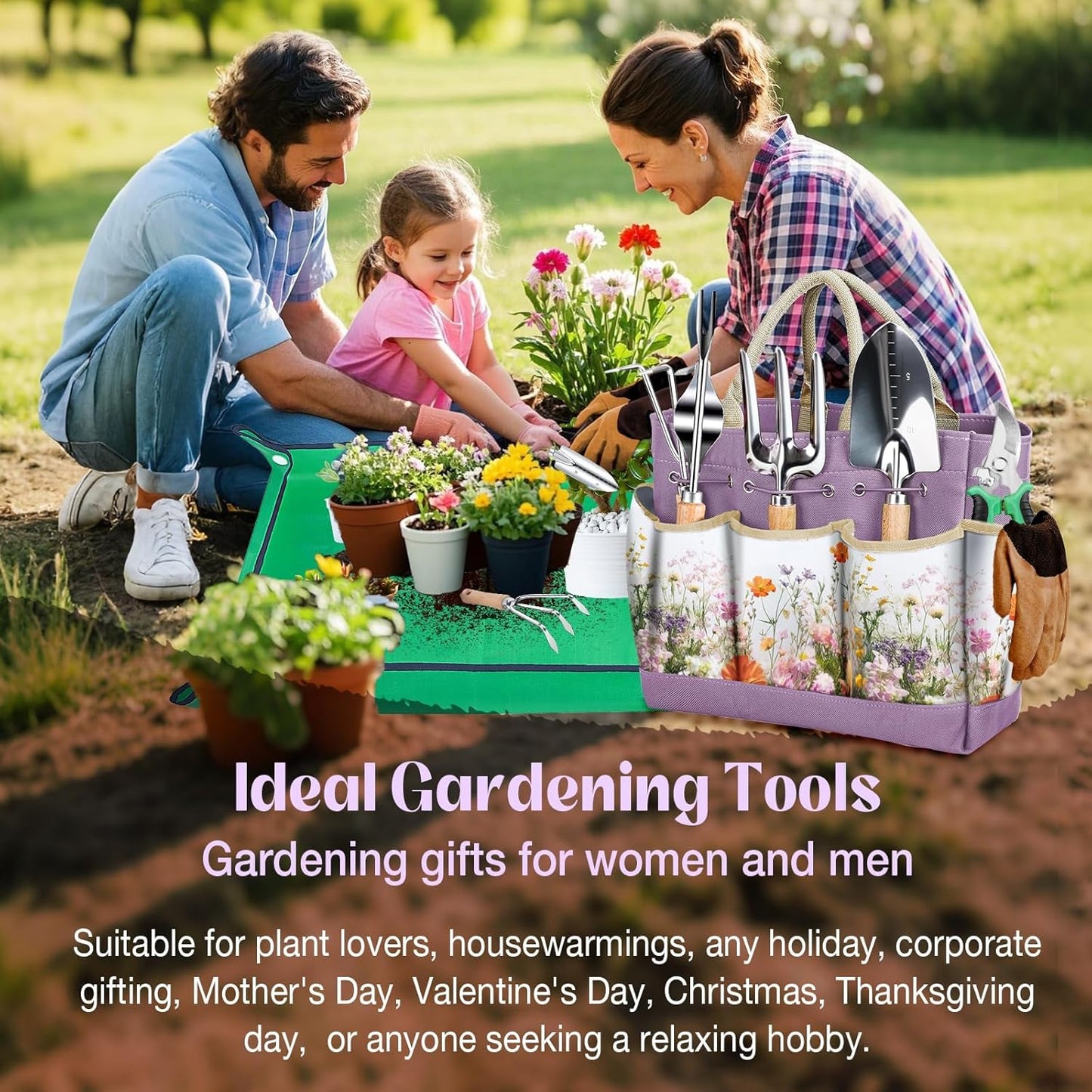 Gardening Tools 9-Piece Heavy-Duty Garden Tools Set