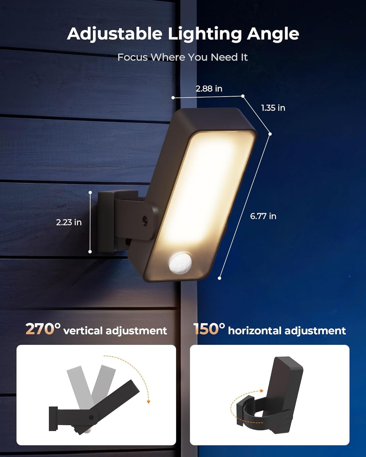 Motion Sensor Outdoor Light, 10000Mah