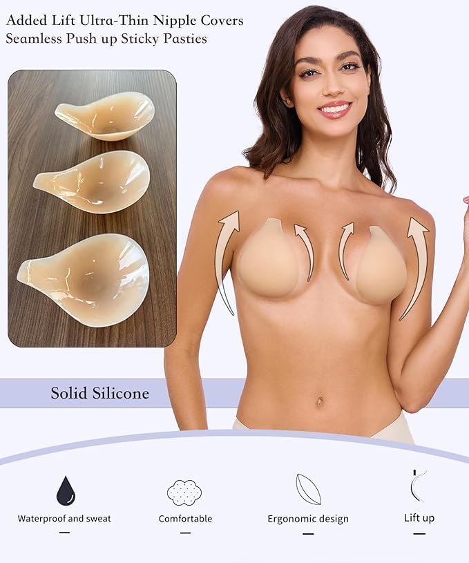 2025 Added Lift Seamless Nipple Covers