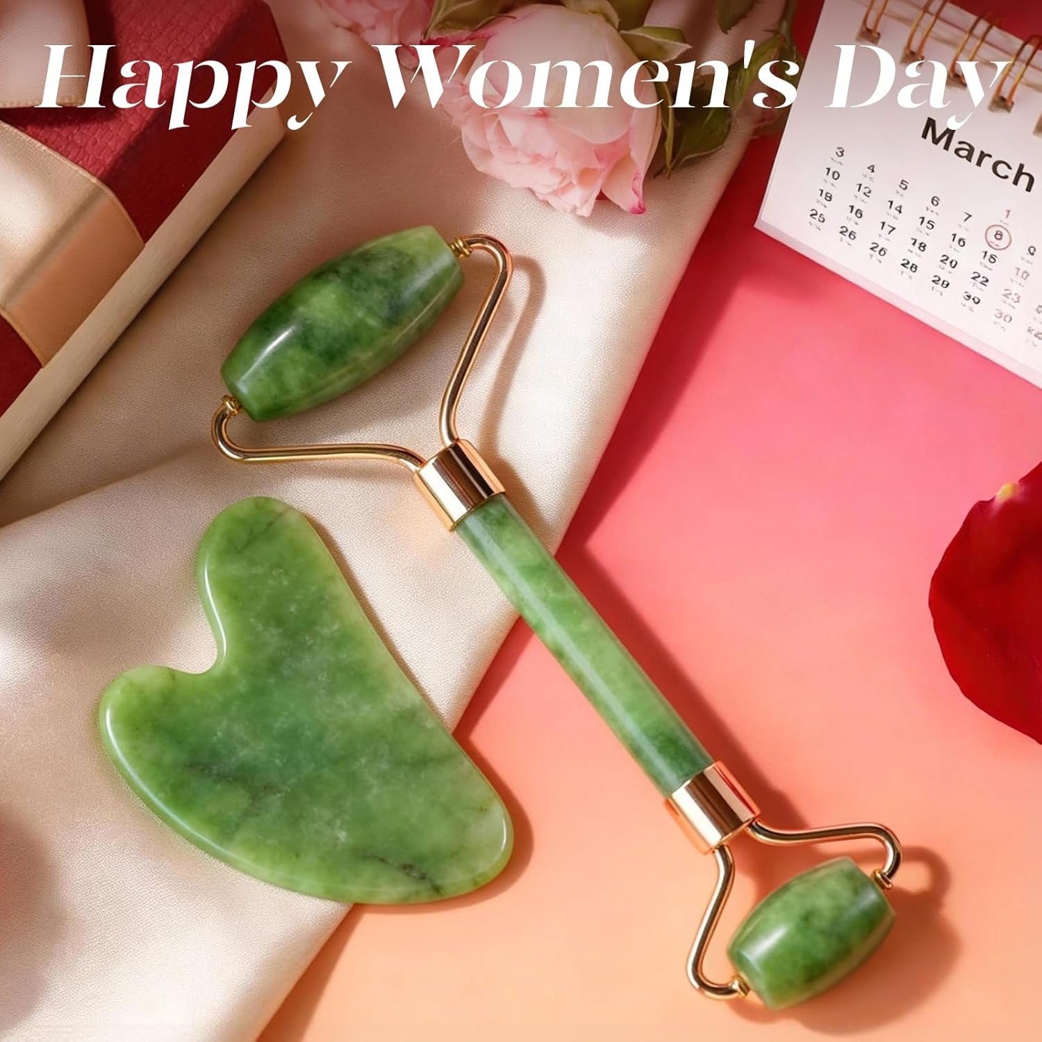 Icyme Gua Sha & Jade Roller Facial Tools Face Roller