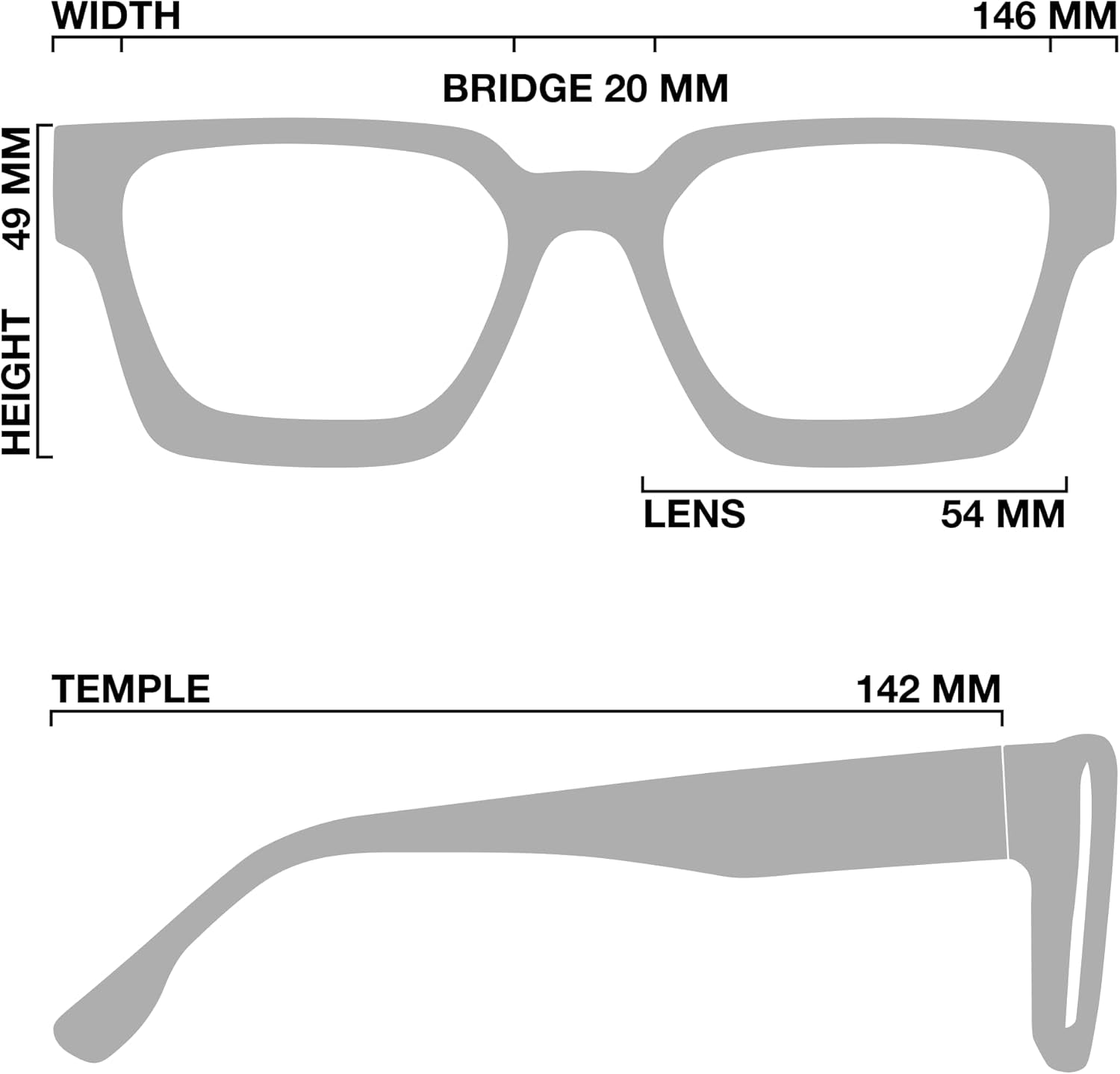 Oversized Eyewear Frame for Woman and Men