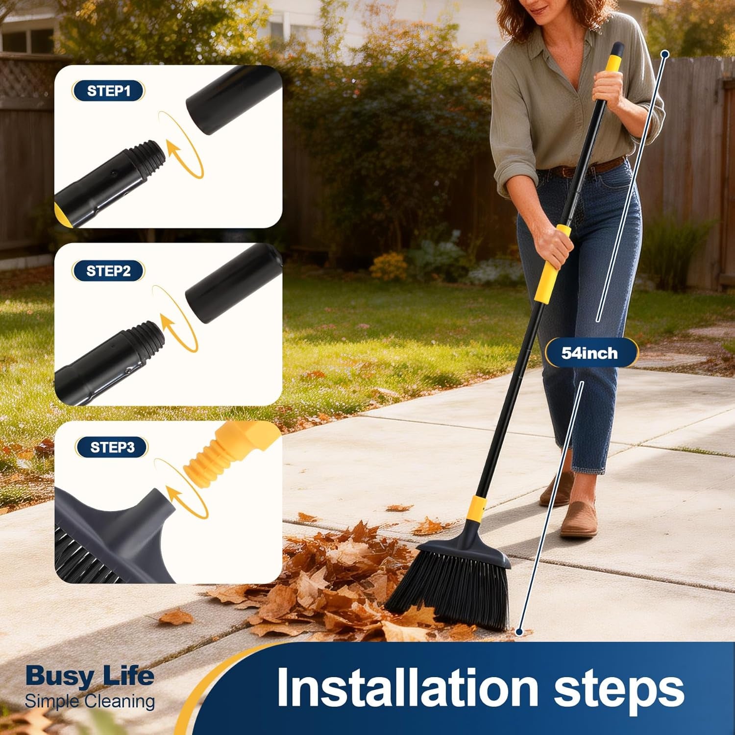 Heavy-Duty Broom Outdoor Commercial