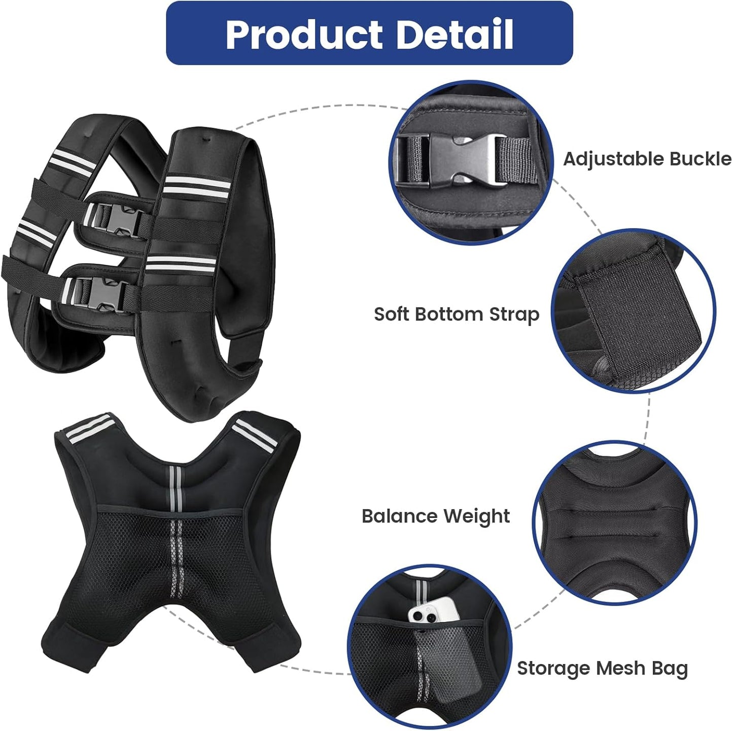 Weighted Vest Woman Man, 6Lb/8Lb/12Lb/16Lb/20Lb/25Lb/30Lb