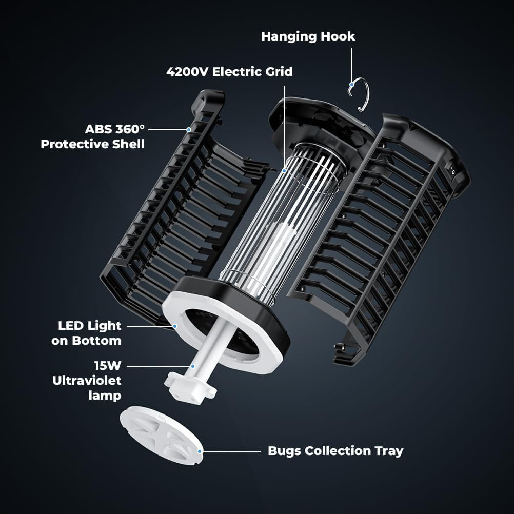 Bug Zapper Outdoor Indoor Waterproof Electric Mosquito Lamp