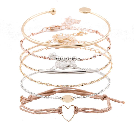 Layered Bracelet Set Assorted Beaded Bracelet