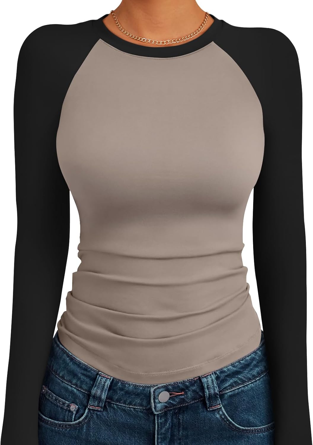 Women'S Long Sleeve Shirts Slim Fit Stretchy