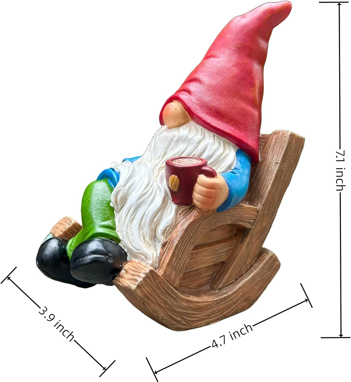Drinking Coffee Faceless Garden Gnome