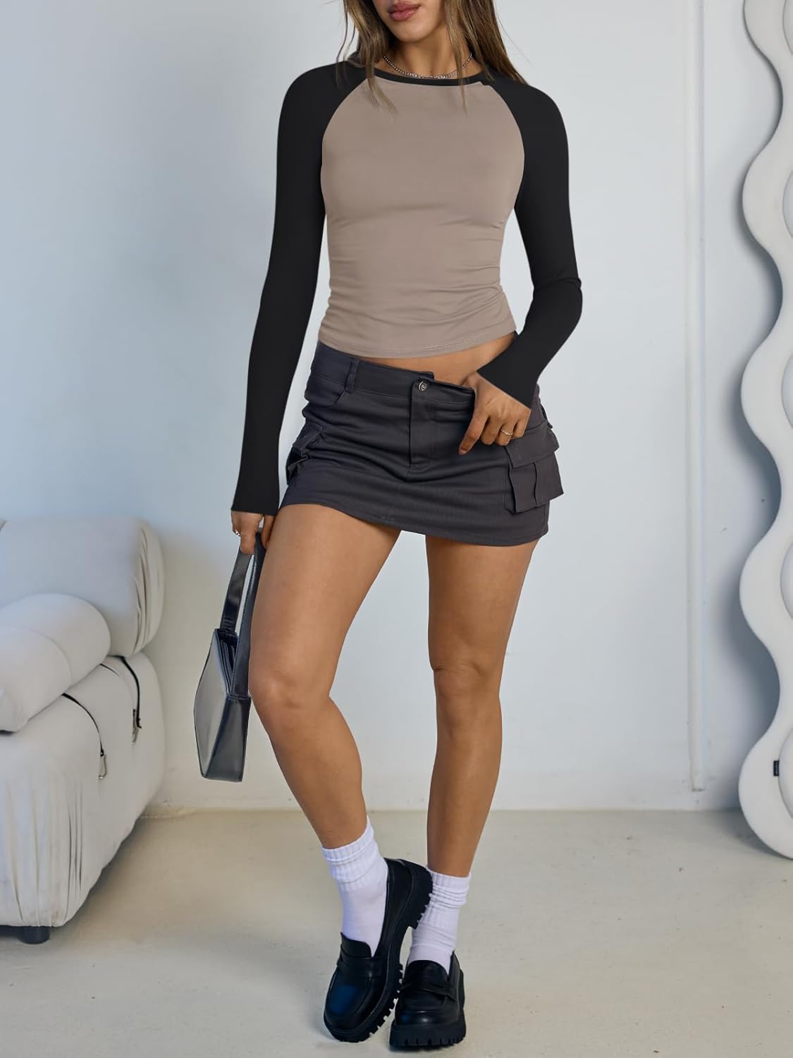 Women'S Long Sleeve Shirts Slim Fit Stretchy