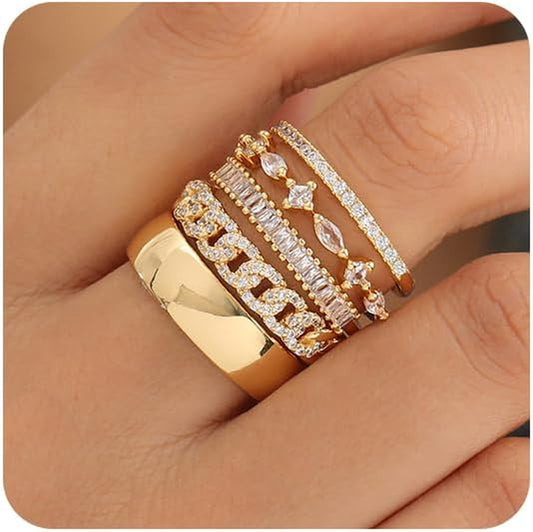 Stackable Gold Rings for Women