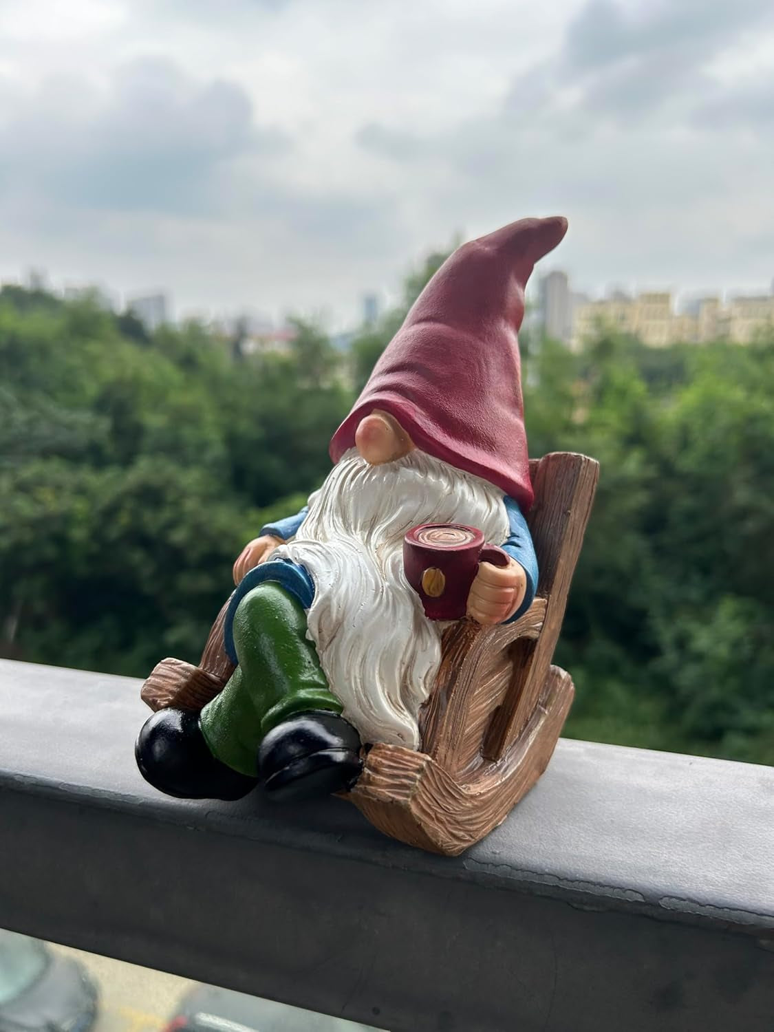 Drinking Coffee Faceless Garden Gnome