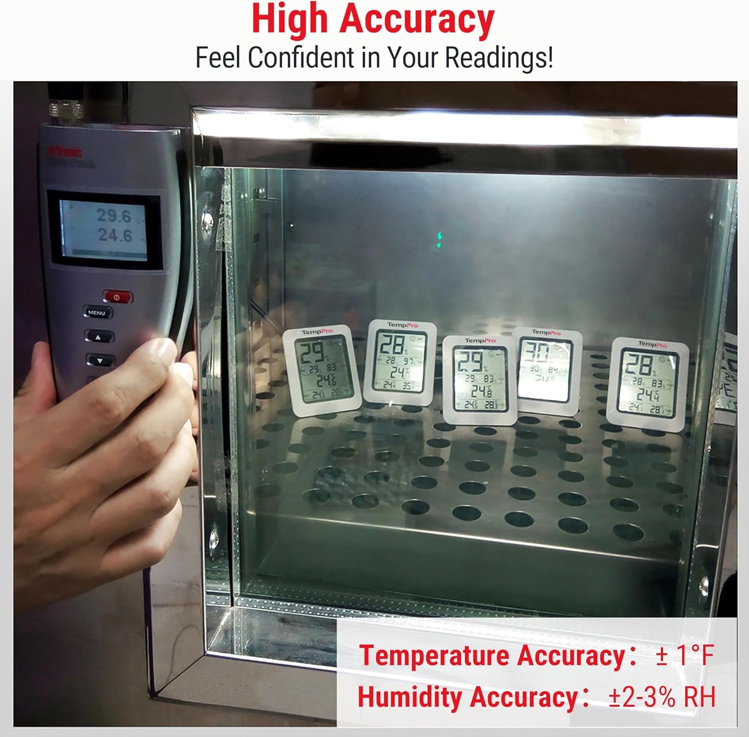 TP50 Digital Hygrometer Indoor Thermometer Room Thermometer and Humidity Gauge with Temperature Humidity Monitor