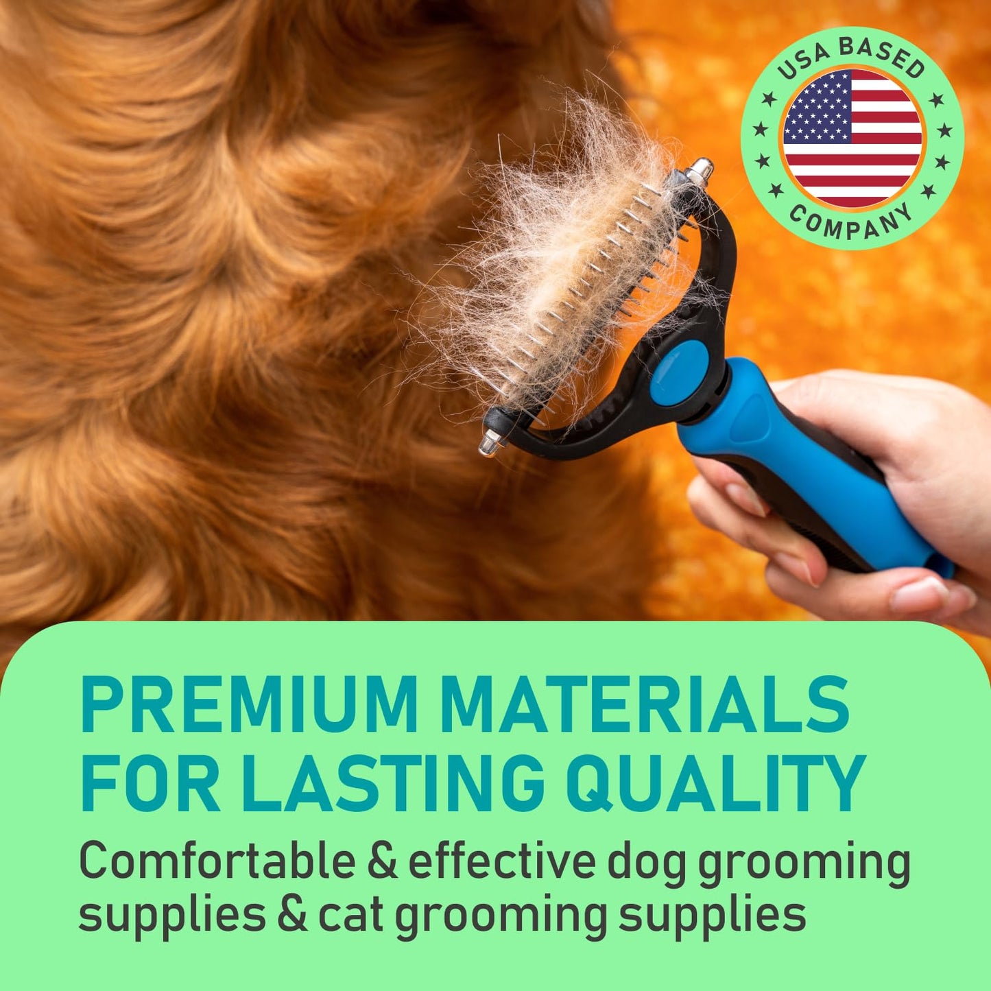 Original Pet Grooming Rake - Double-Sided Deshedding