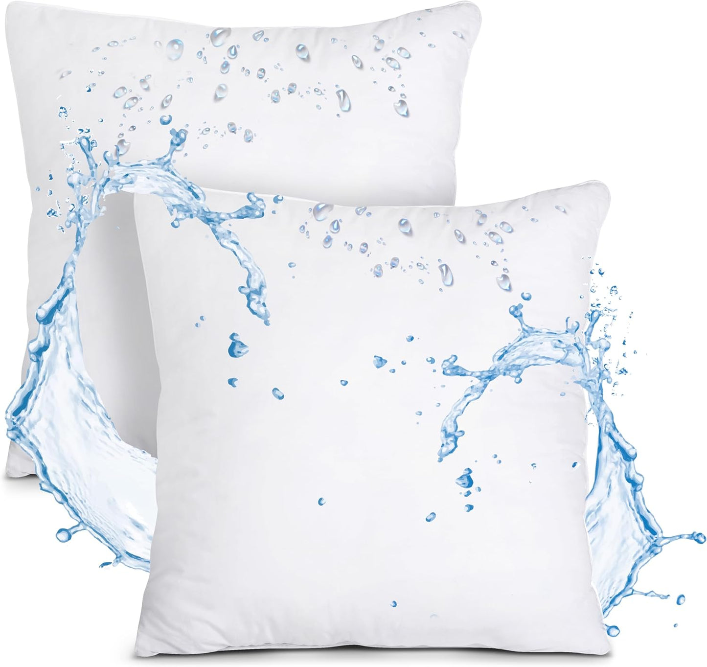 Outdoor Pillow Inserts 18 X 18 Inches (Pack of 2, White)