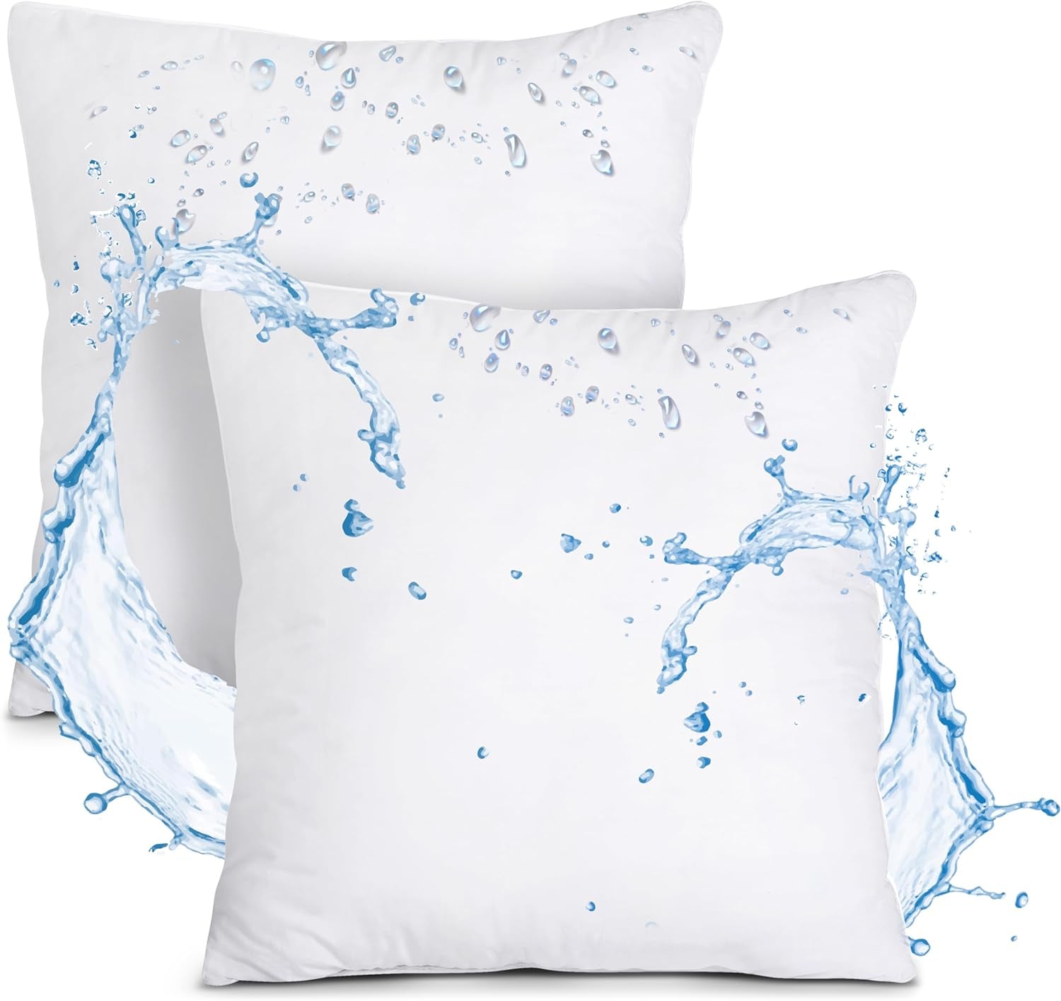 Outdoor Pillow Inserts 18 X 18 Inches (Pack of 2, White)