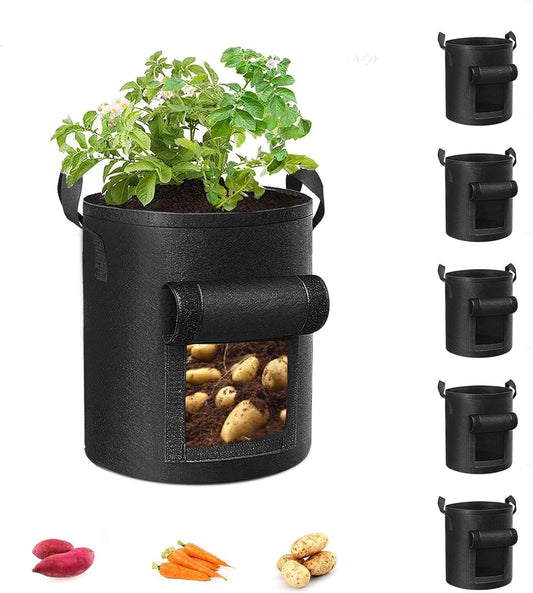 5-Pack 10 Gallon Potato Grow Bags