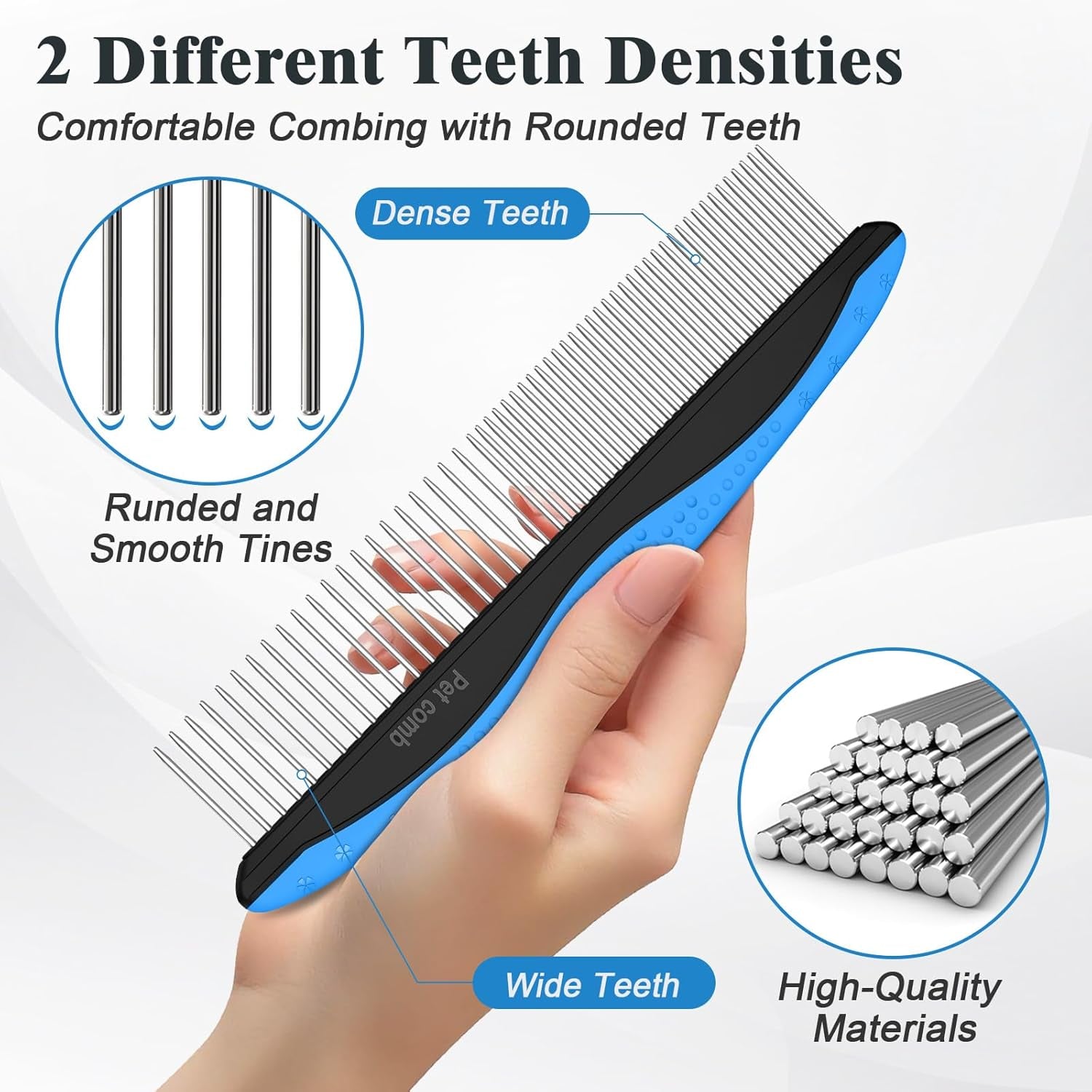 2PCS Self Cleaning Slicker Brush & Dog Comb