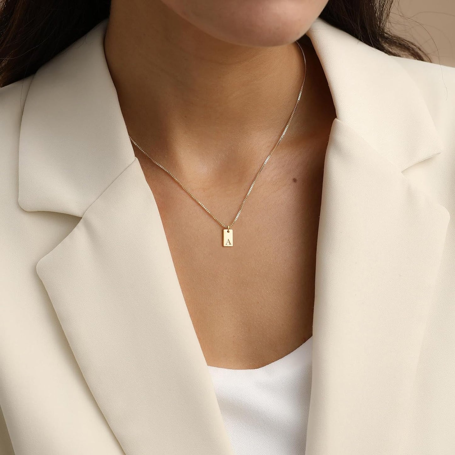 Initial Necklaces for Women 14K Gold