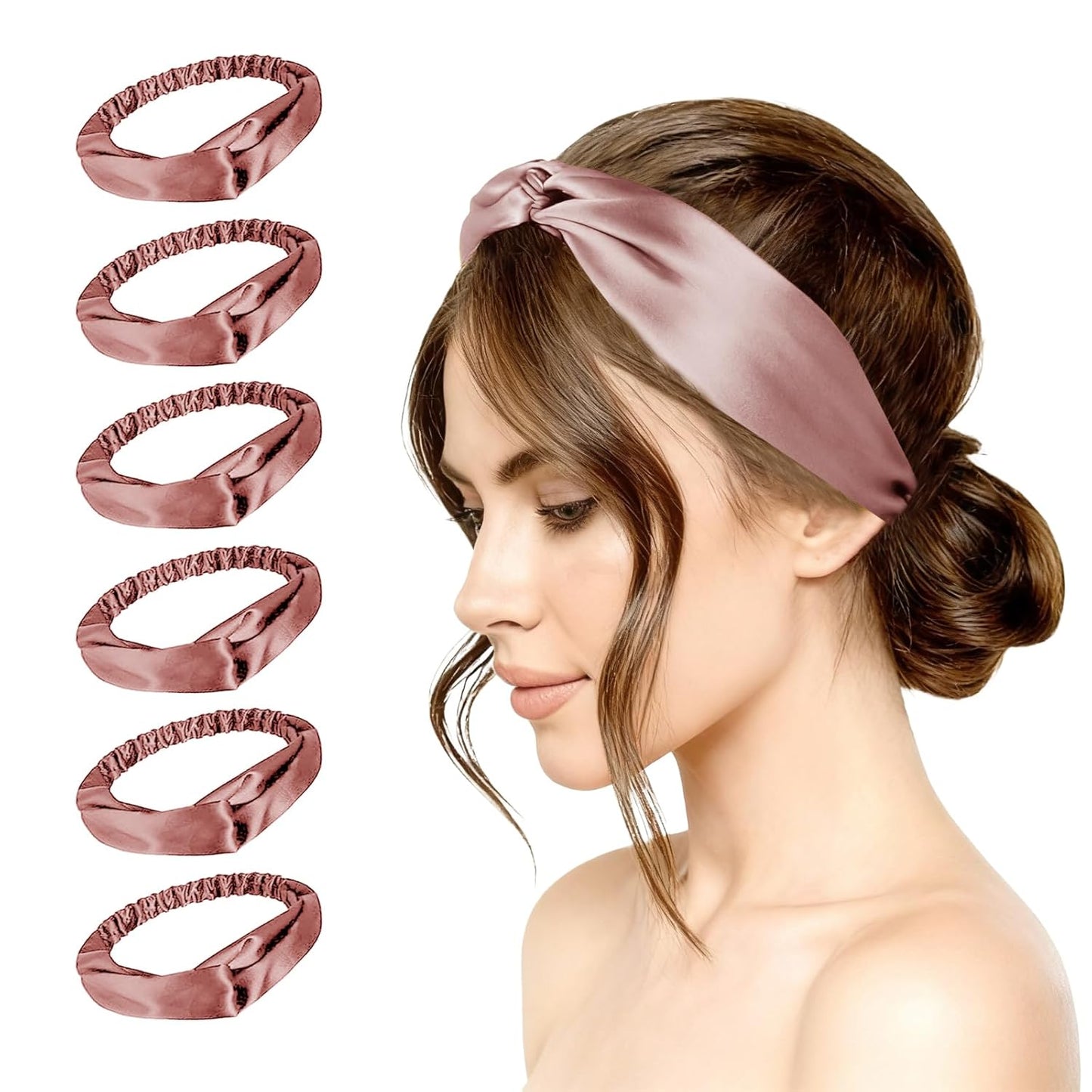 Satin Headband 6PACK Silk Headbands