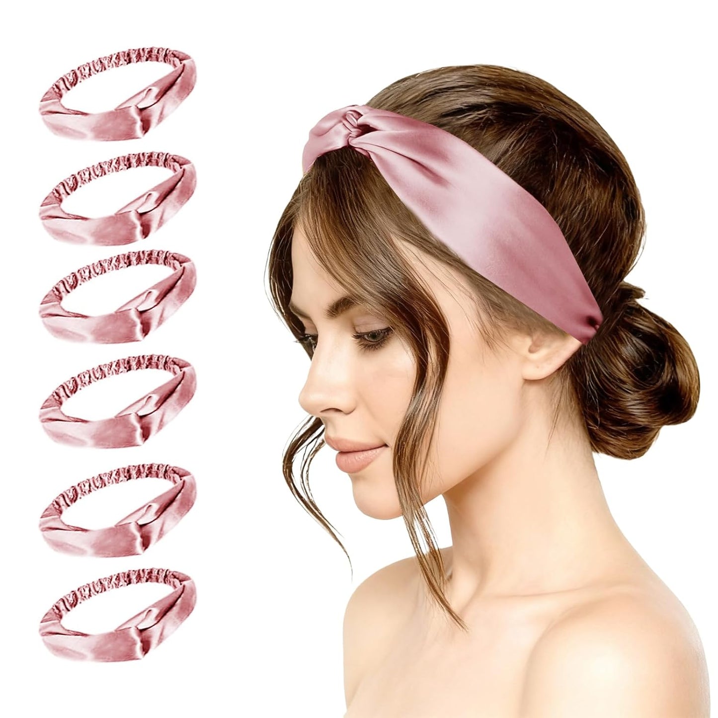 Satin Headband 6PACK Silk Headbands