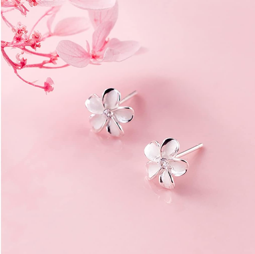 Solid 925 Sterling Silver Plumeria Flower