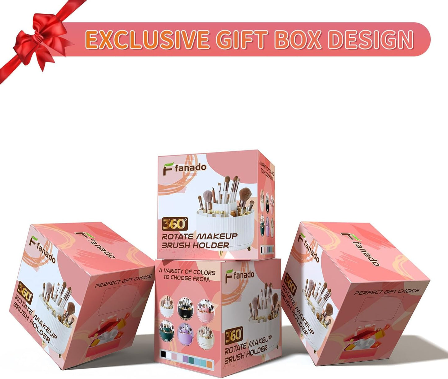 360° Rotate Makeup Brush Holder Organizer