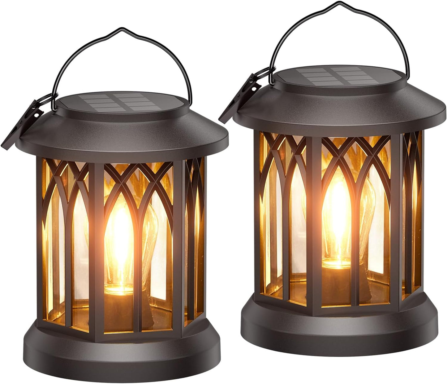 Solar Lanterns Outdoor Waterproof, Upgraded Bright