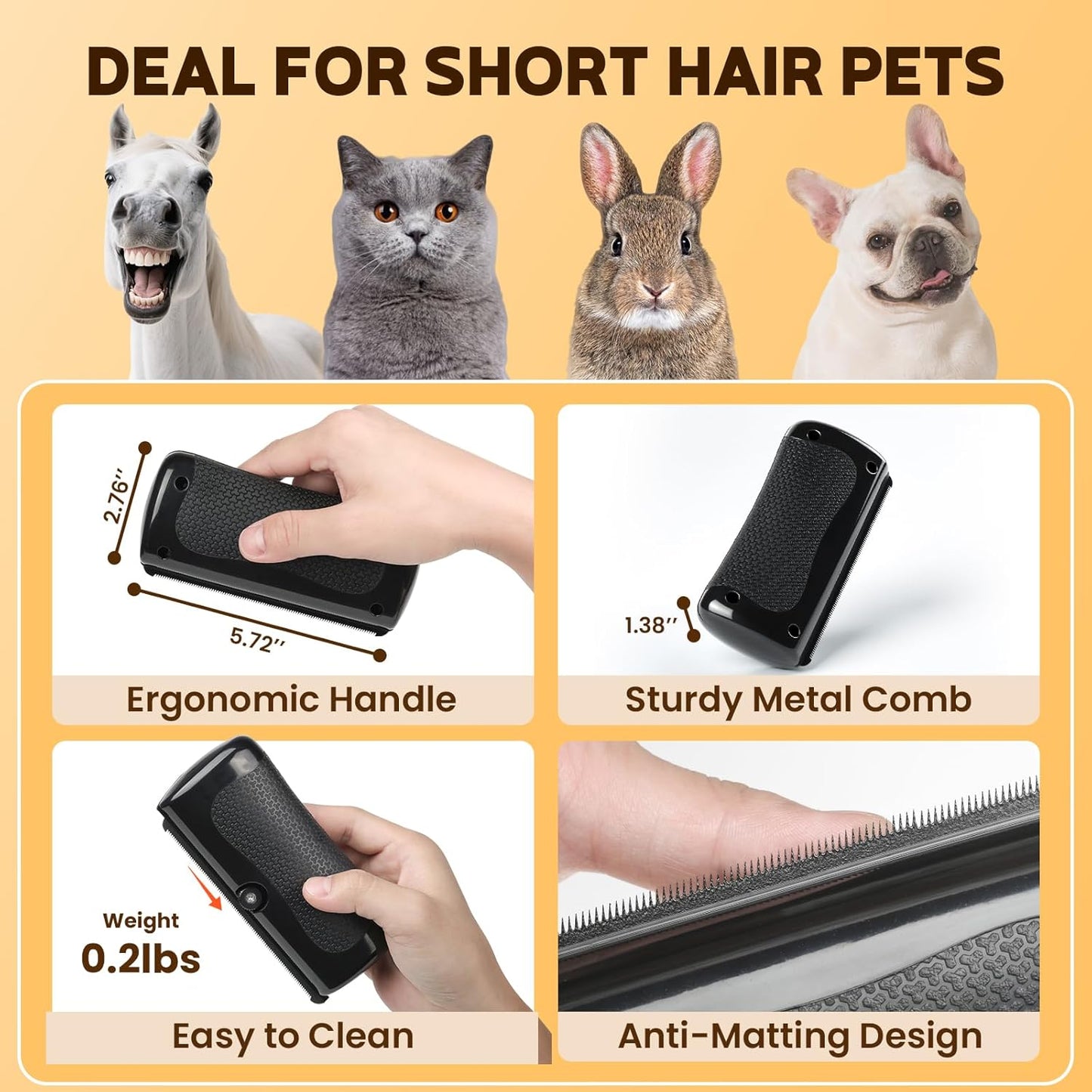Deshedding Dog Brush & Pet Hair Remover Comb