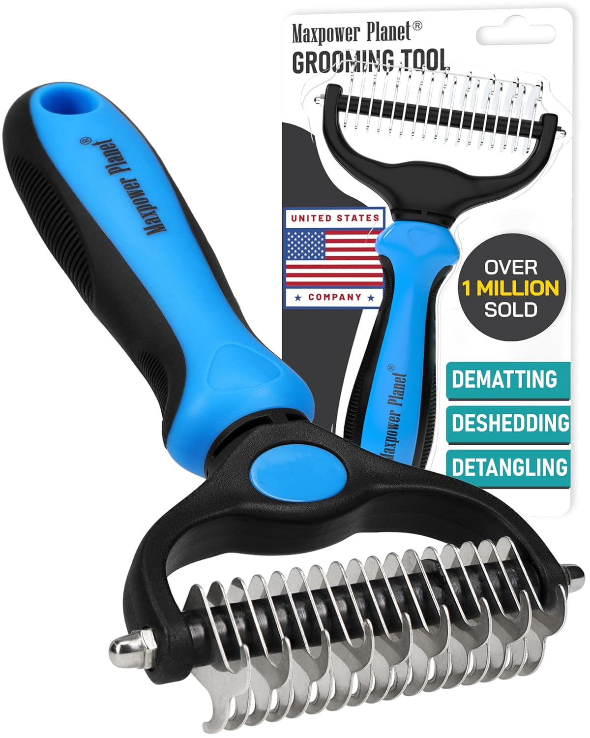 Original Pet Grooming Rake - Double-Sided Deshedding