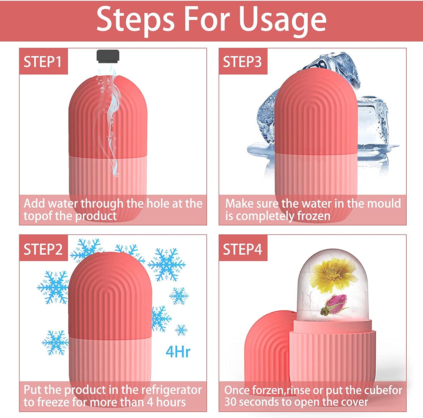 Ice Cube Roller Massager for Face, Eyes and Neck