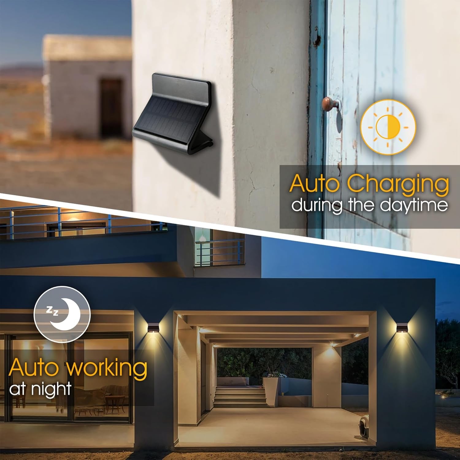 Motion Sensor Outdoor Lights with Optical Lens