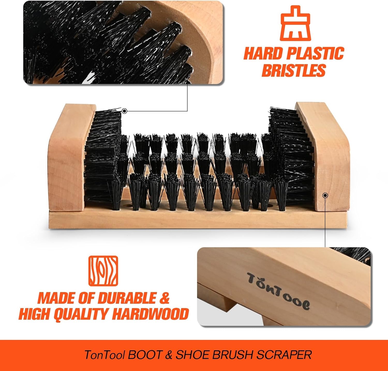 Wooden Boot Brush Scraper Outdoor - Boot Scrubber