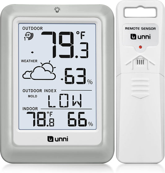 Indoor Outdoor Thermometer Hygrometer Wireless Weather Station