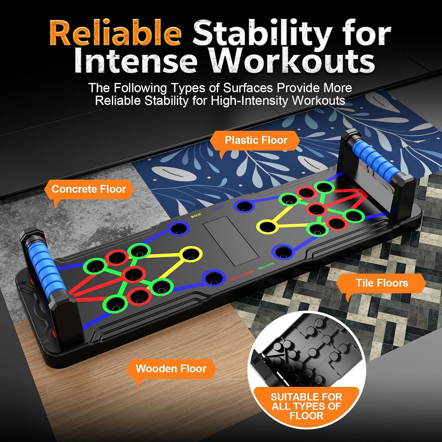 Solid Push up Board 15 in 1 Home Workout