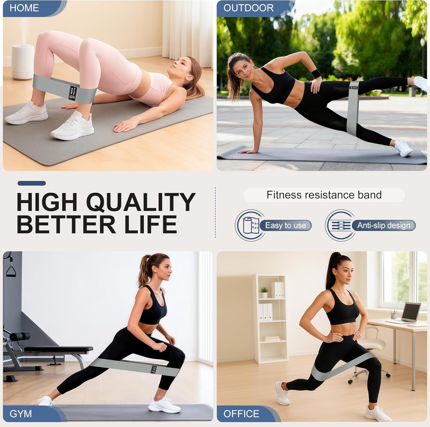 Fabric Resistance Bands for Working Out