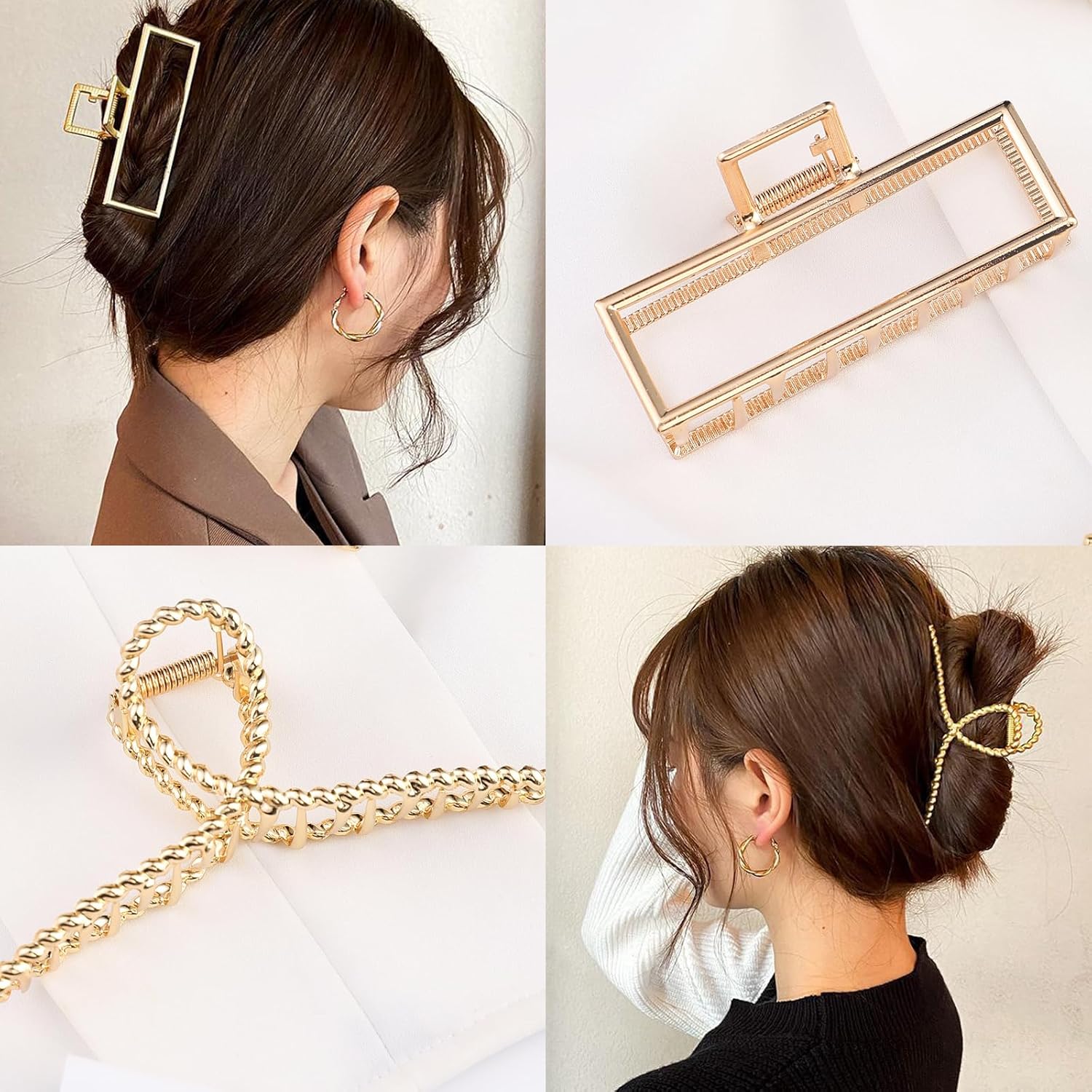 3 PCS Metal Large Claw Clips for Thick Heavy Hair