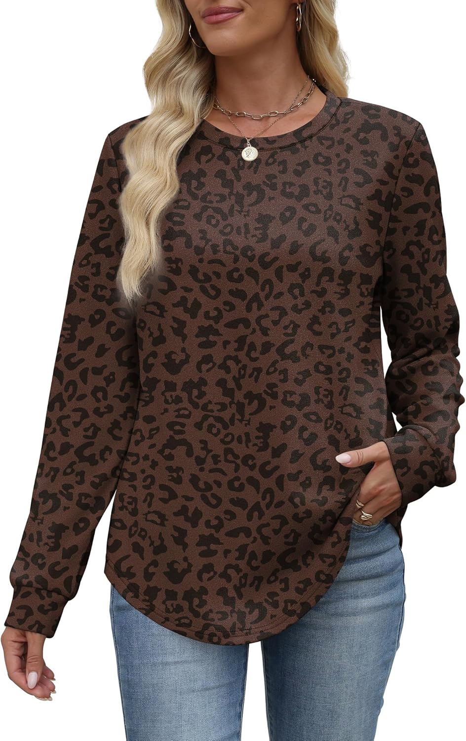 Sweatshirt for Women Crewneck Long Sleeve Shirts
