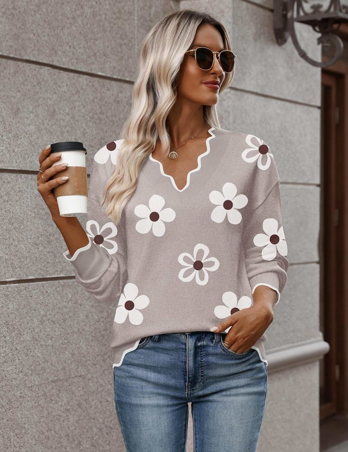 Women'S 2026 Fall V Neck Sweater Casual