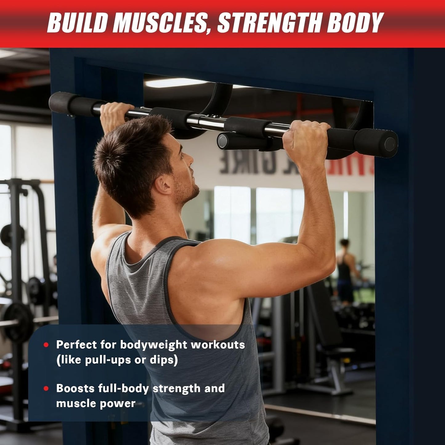 Pull up Bar for Doorway, Portable Pull-Up Bar