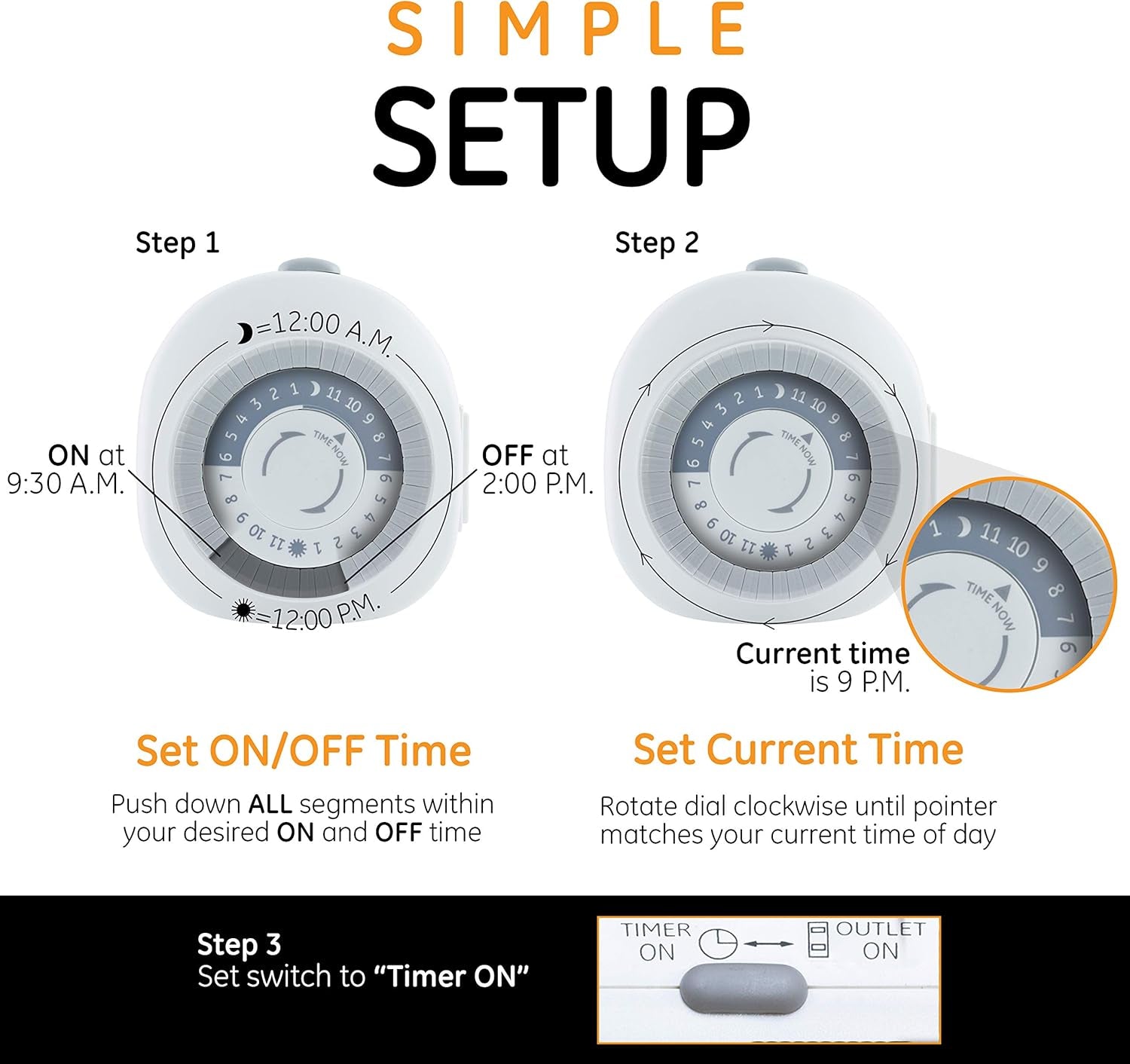 15153 Indoor Plug-In 24-Hour Heavy-Duty Mechanical Timer