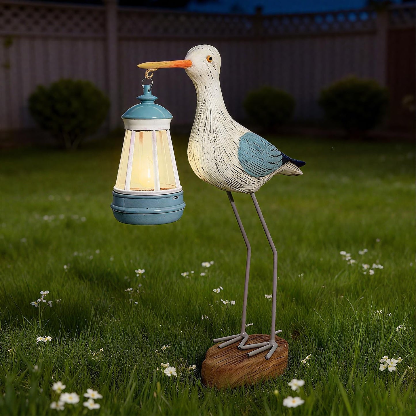 Solar Seagull Statues for Garden