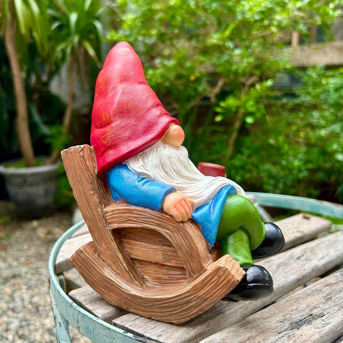 Drinking Coffee Faceless Garden Gnome